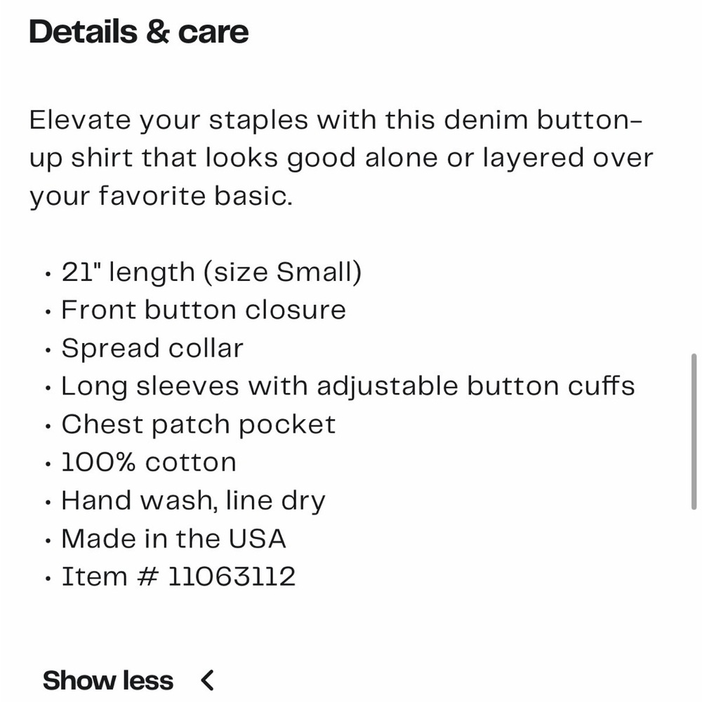 CISSA the Belle denim button up shirt - Picture 6 of 6